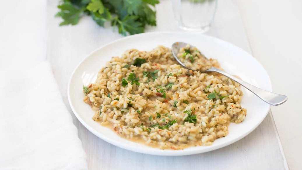 Risotto aux herbes et au fromage