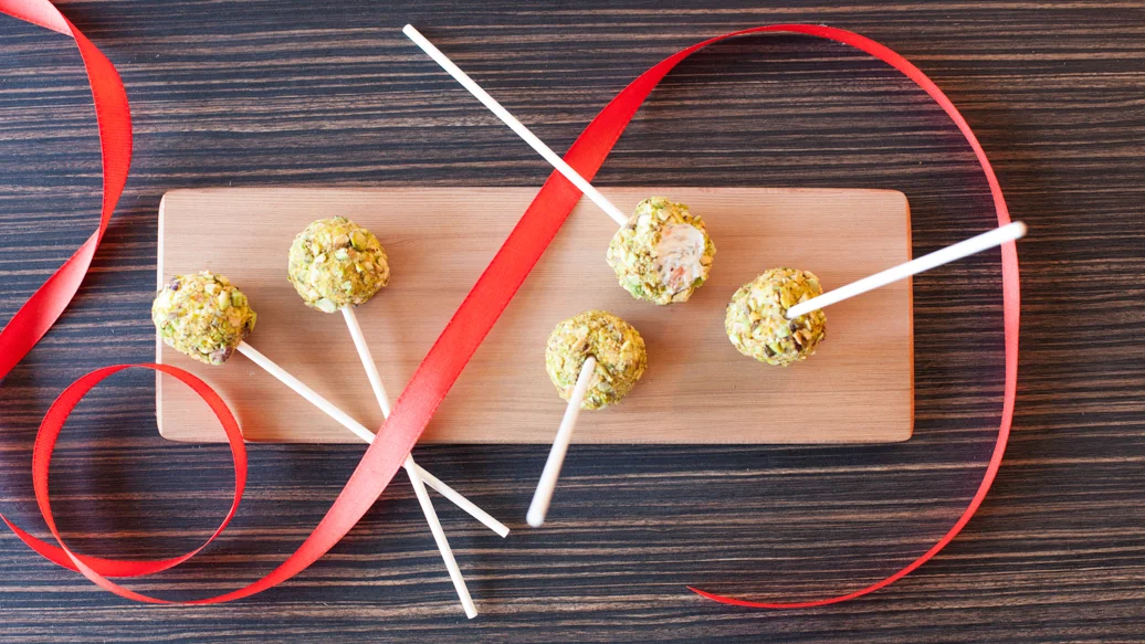 Sylvie's Smoked Salmon & Pistachio Lollipops