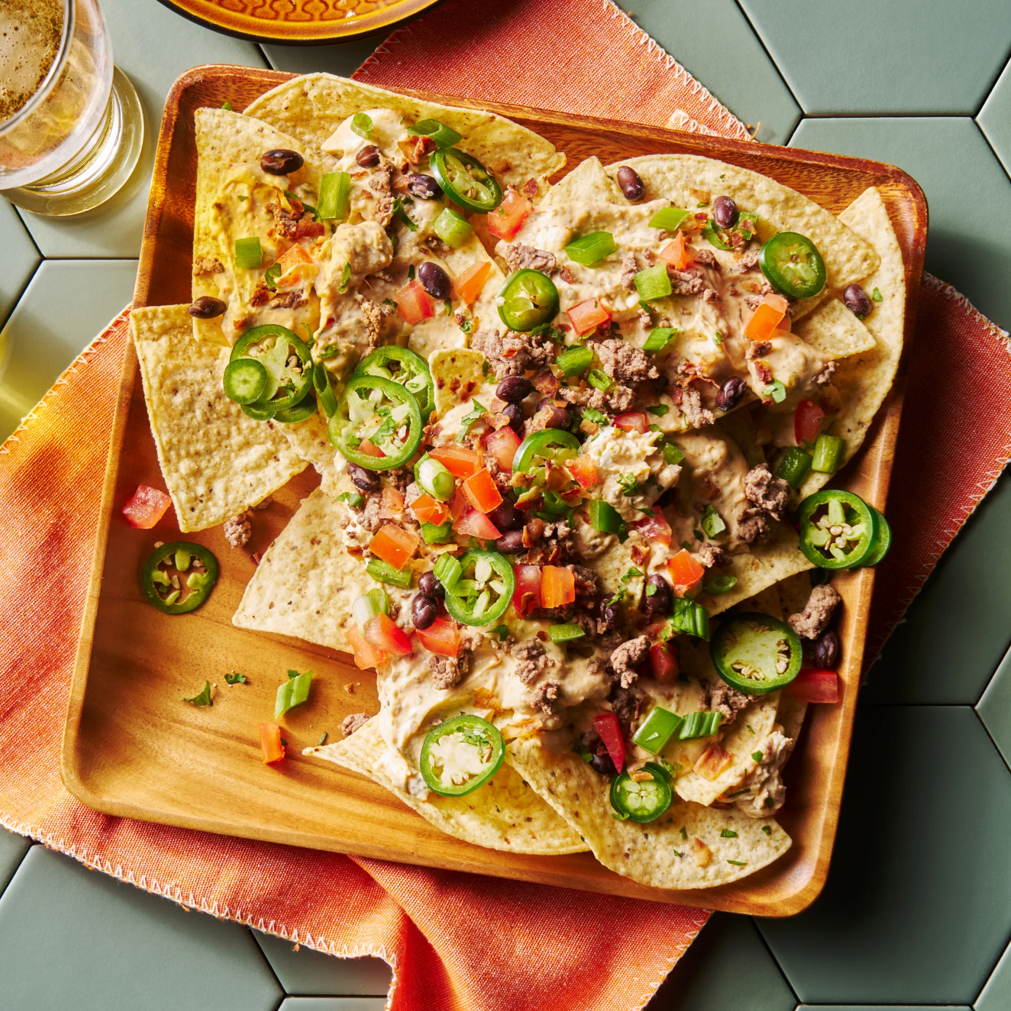 Nachos aux jalapeños farcis