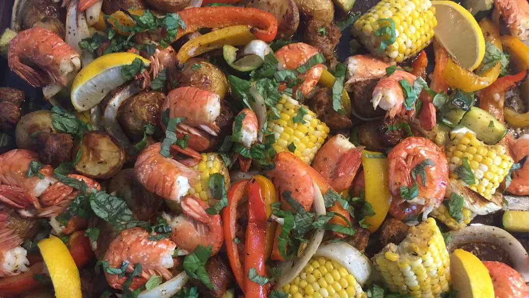 Sylvie’s Sheet Pan Prawns