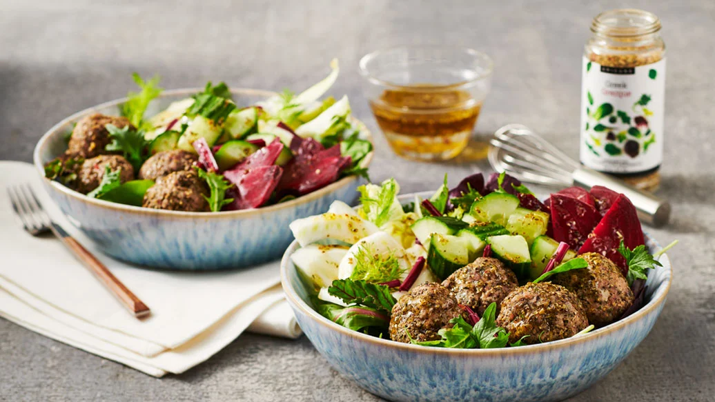 Mediterranean Meatballs Power Bowl