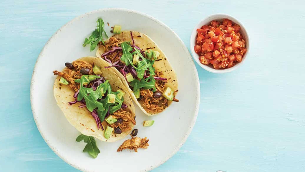 Pulled Chicken & Black Bean Tacos