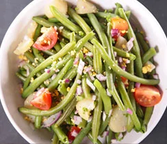 Salade de haricots verts et tomates