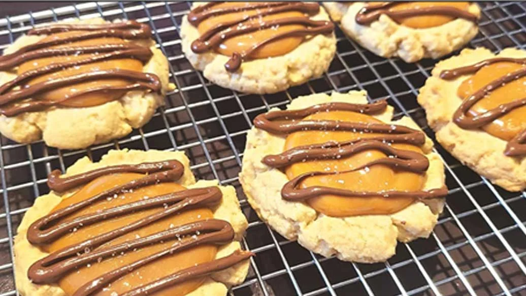 Salted Caramel Shortbread Cookies