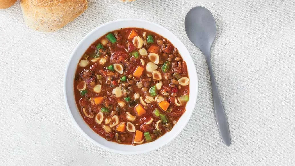 Minestrone paysan à l'autocuiseur