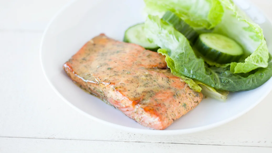 Filets de saumon à la moutarde au miel