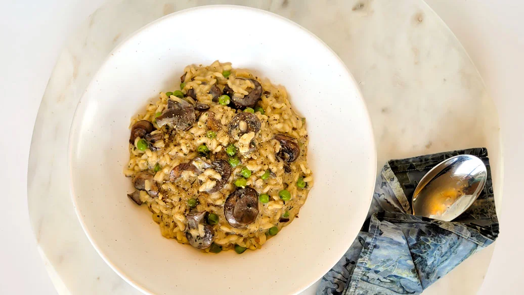 Risotto aux champignons à l’étuveuse