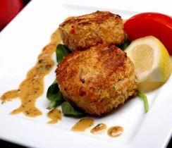 3 Onion Crab Cakes