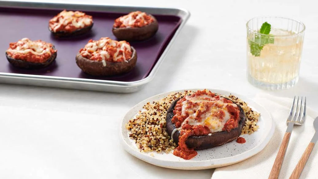 Bolognese Stuffed Portobello Mushrooms