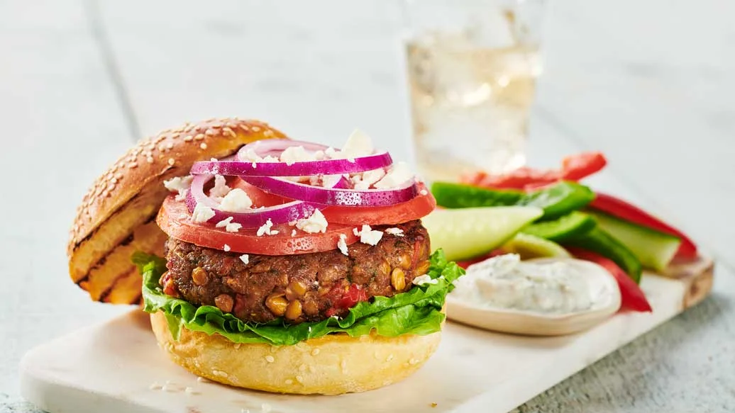 Lentil & Beef Burger