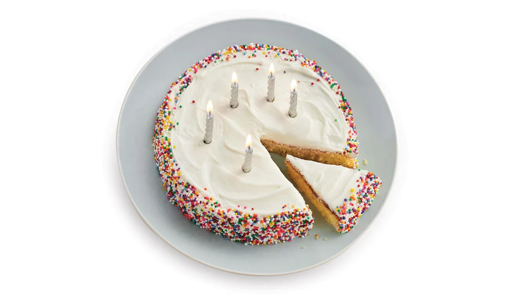 Gâteau d'anniversaire aux confettis - 5 ingredients 15 minutes