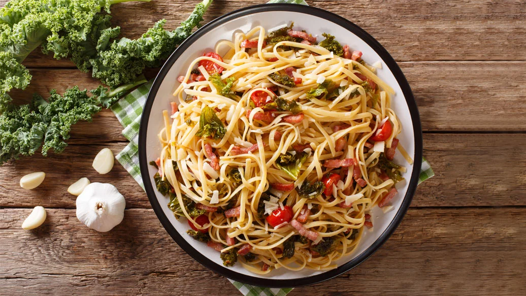 Pasta with Cabbage and Bacon