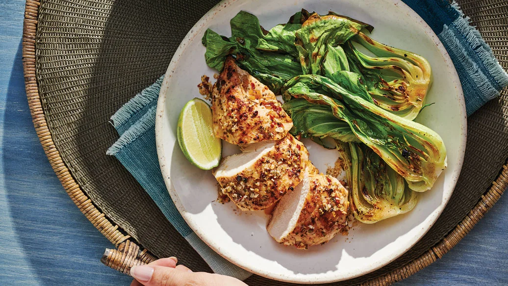 Grilled Bali Chicken & Bok Choy