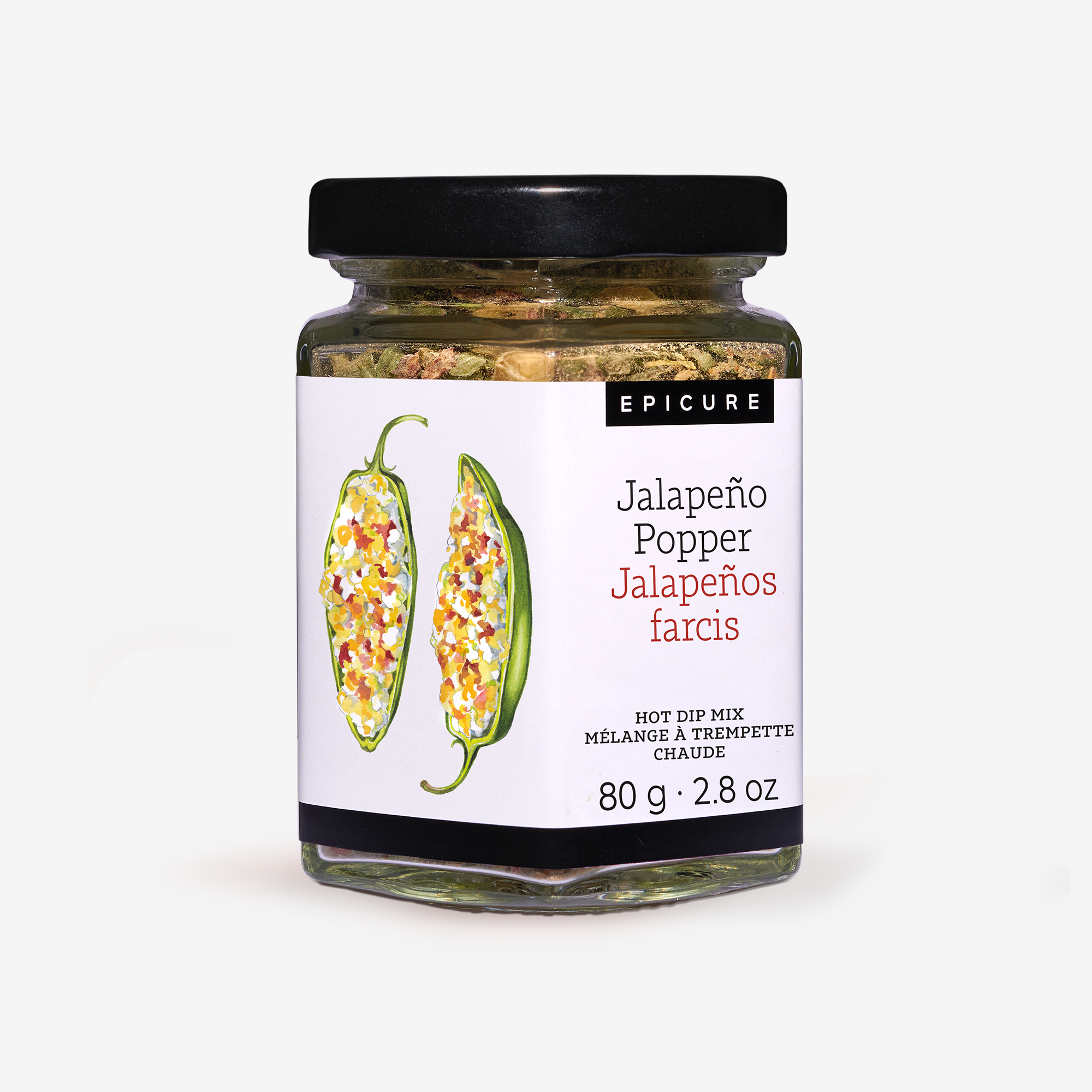 Mélange à trempette chaude Jalapeños farcis