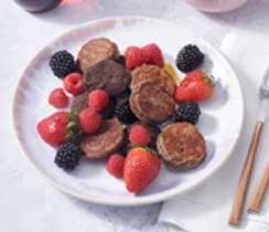 Mighty Mini Berry Protein Pancakes
