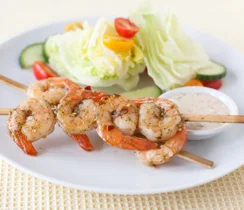 Bali Glazed Skewered Prawns