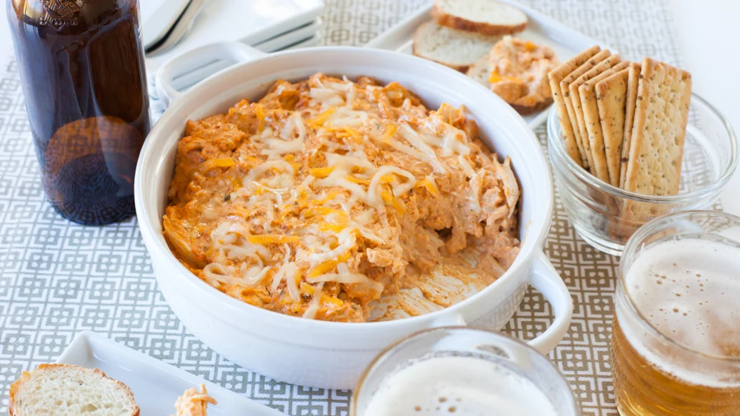 Nacho Buffalo And Cheddar Chicken Dip