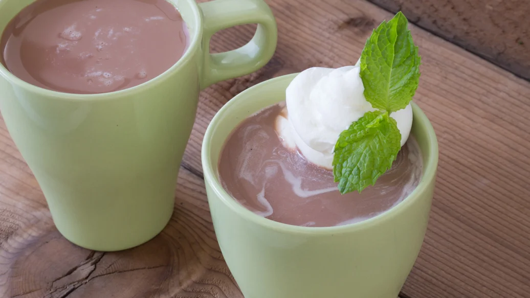 Peppermint Matcha Hot Chocolate