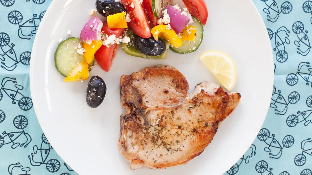 Greek Roasted Pork Chops