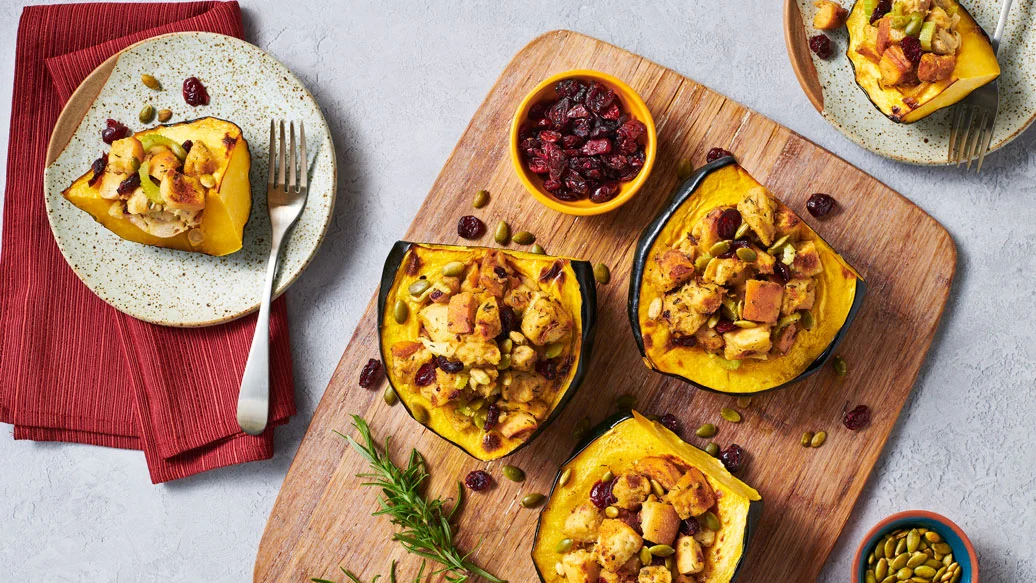 Happy Holidays Stuffed Squash