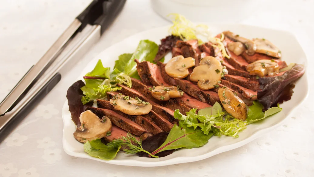 Grilled Steak with Mushrooms
