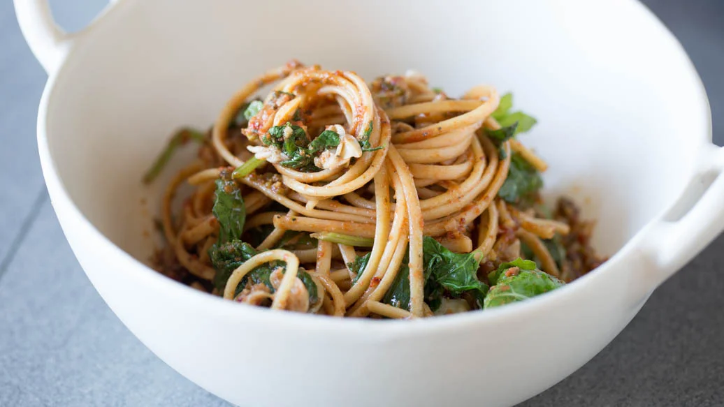 Palourdes marinara et linguine