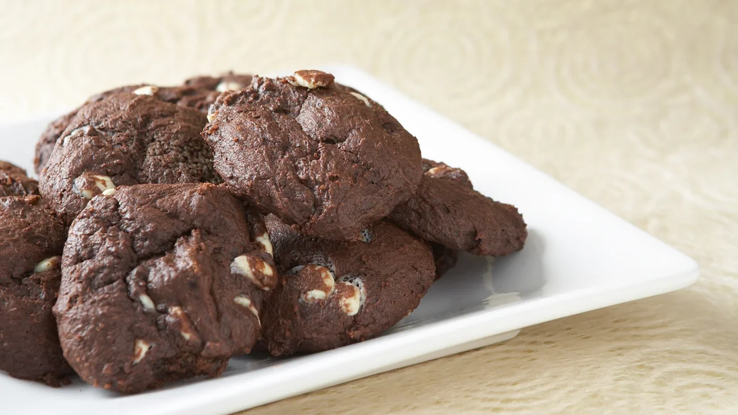 Soft Cocoa Cookies with White Belgian Chocolate