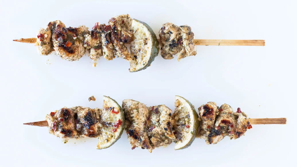 Bali Glow Chicken Kebabs