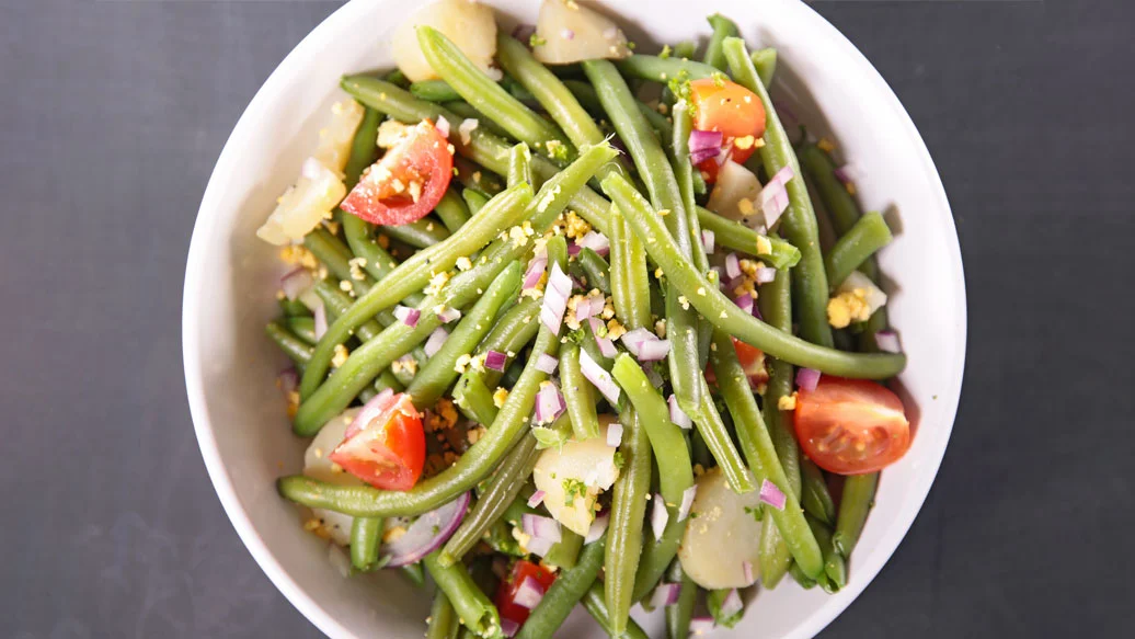 Salade de haricots verts et tomates