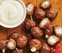 Cheese-Stuffed Mini Meatballs