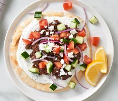 Pizzas au bœuf haché sur pita