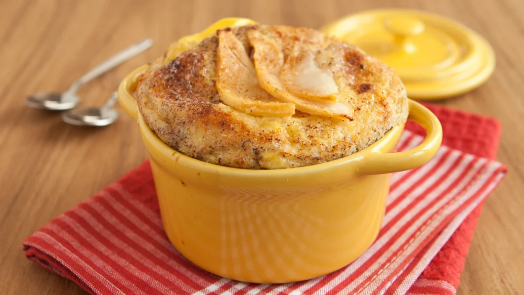Spiced Pear Bread Puddings