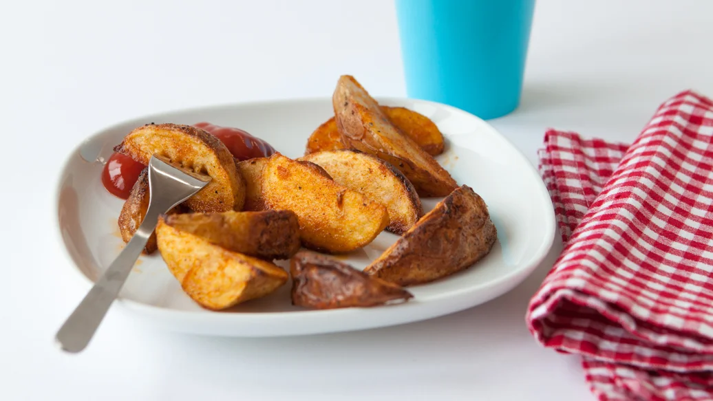 Oven Roasted Buffalo Potato Wedges