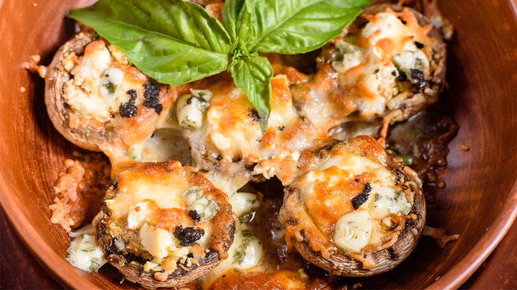 Coast to Coast Seafood-stuffed Grilled Mushrooms